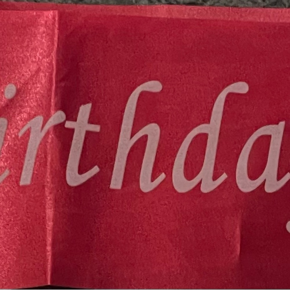 Birthday Sash-Used